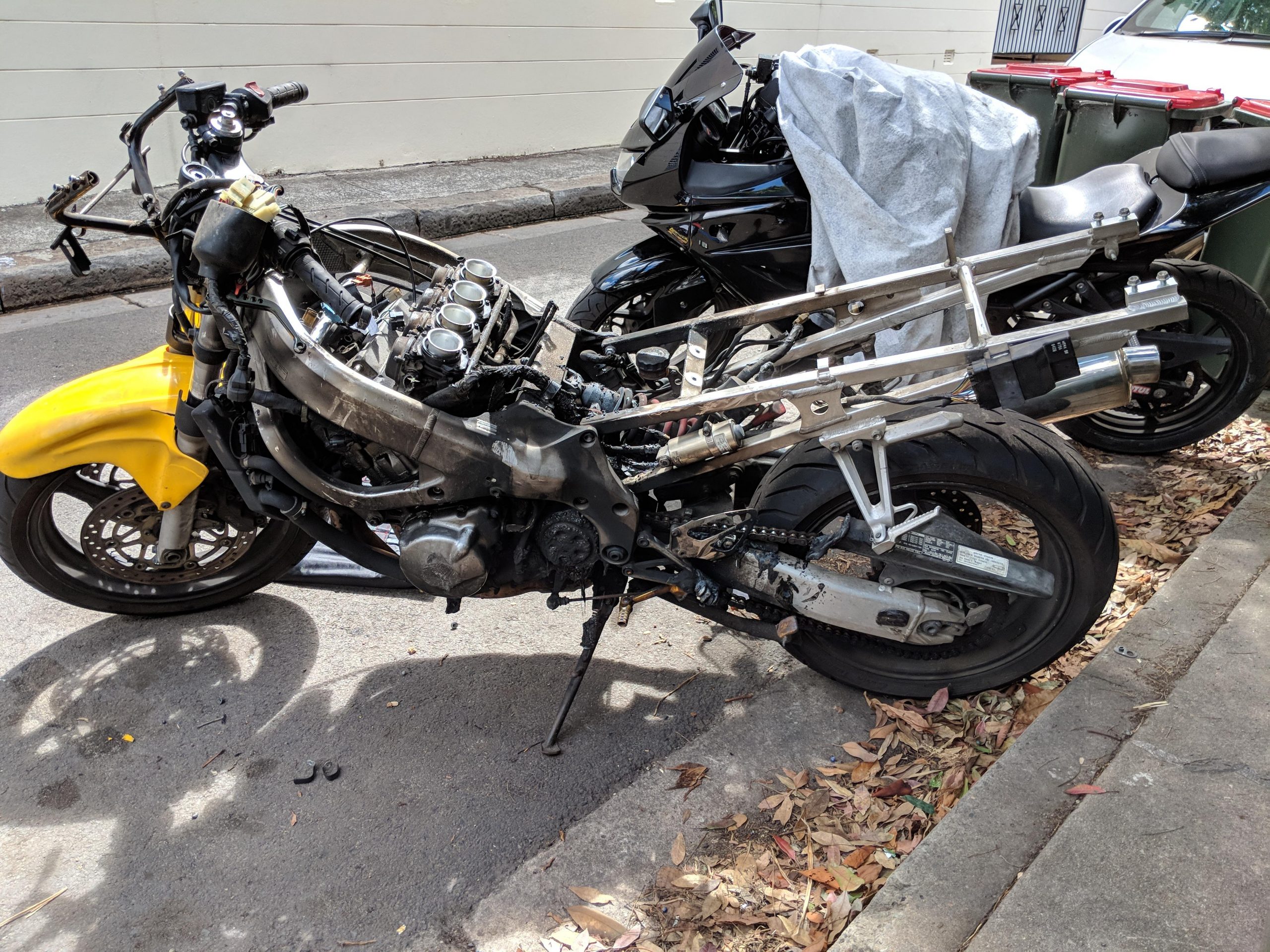 Crashed My Bike A Few Weeks Ago Then Someone Set It Alight in measurements 4032 X 3024