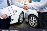 Customer Shake Hand With Auto Insurance Agents After inside size 1300 X 956