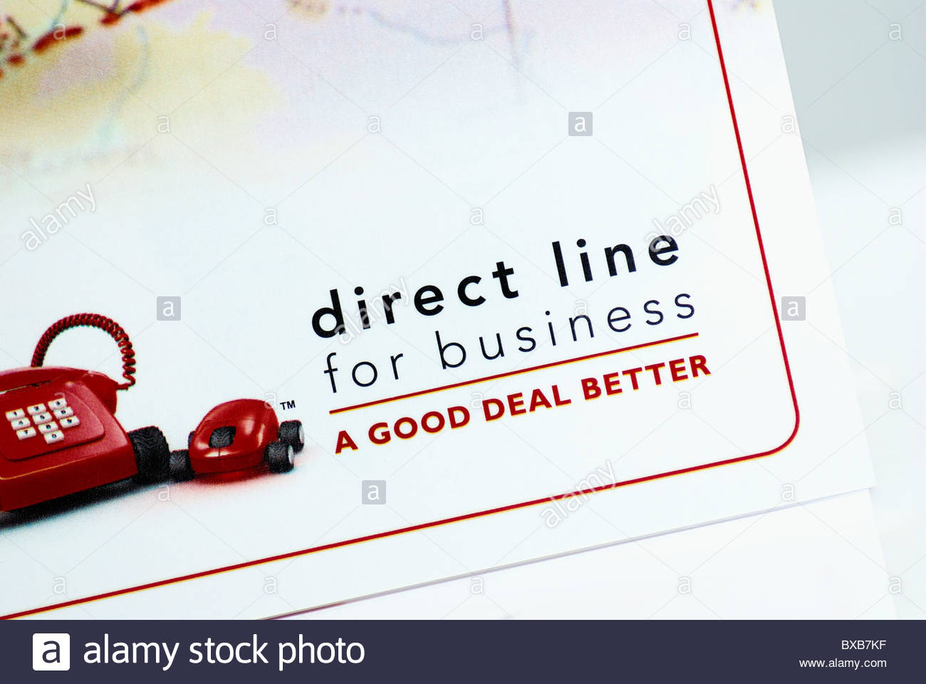 Direct Line Insurance For Business Leaflet Stock Photo regarding dimensions 1300 X 960