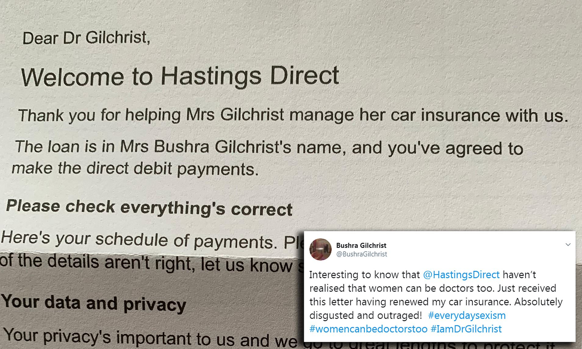 Doctor Accuses Car Insurance Provider Of Sexism Daily Mail with size 1908 X 1146