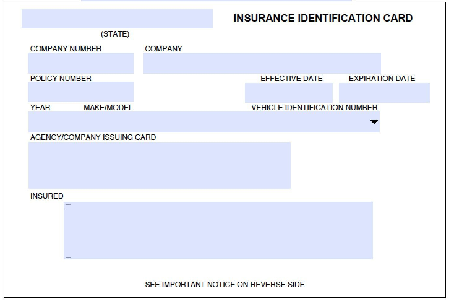 Download Auto Insurance Card Template Card Templates Free for proportions 1468 X 976