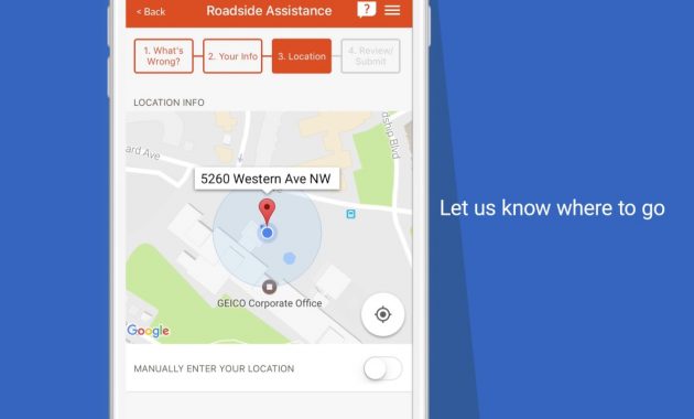 Emergency Road Service Geico Mobile App pertaining to size 1280 X 720