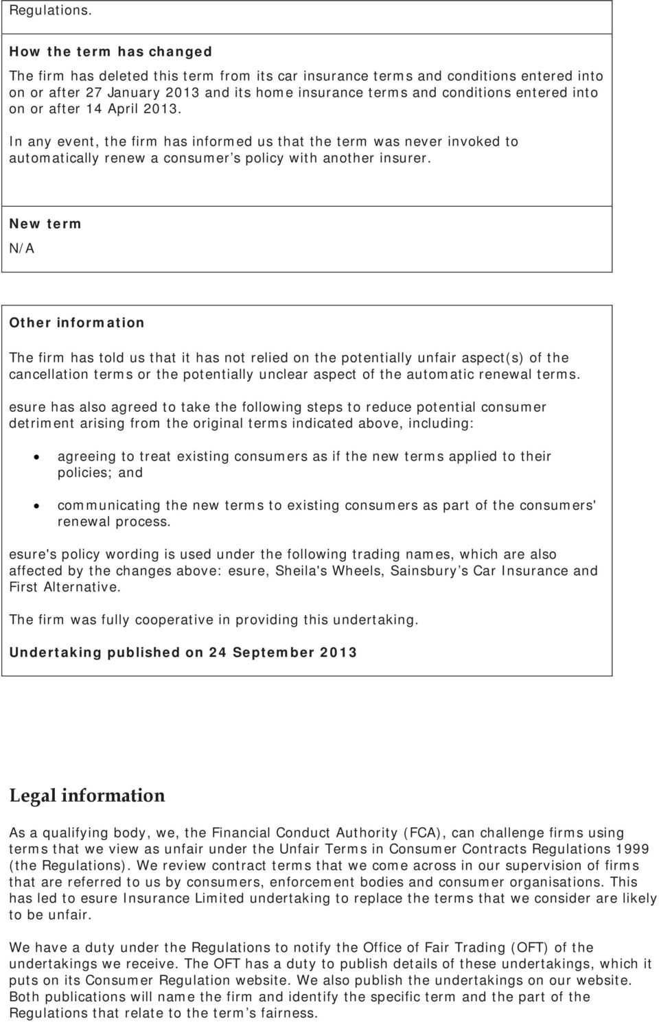 Esure Insurance Limited Has Agreed To Change Two Of The for measurements 960 X 1489