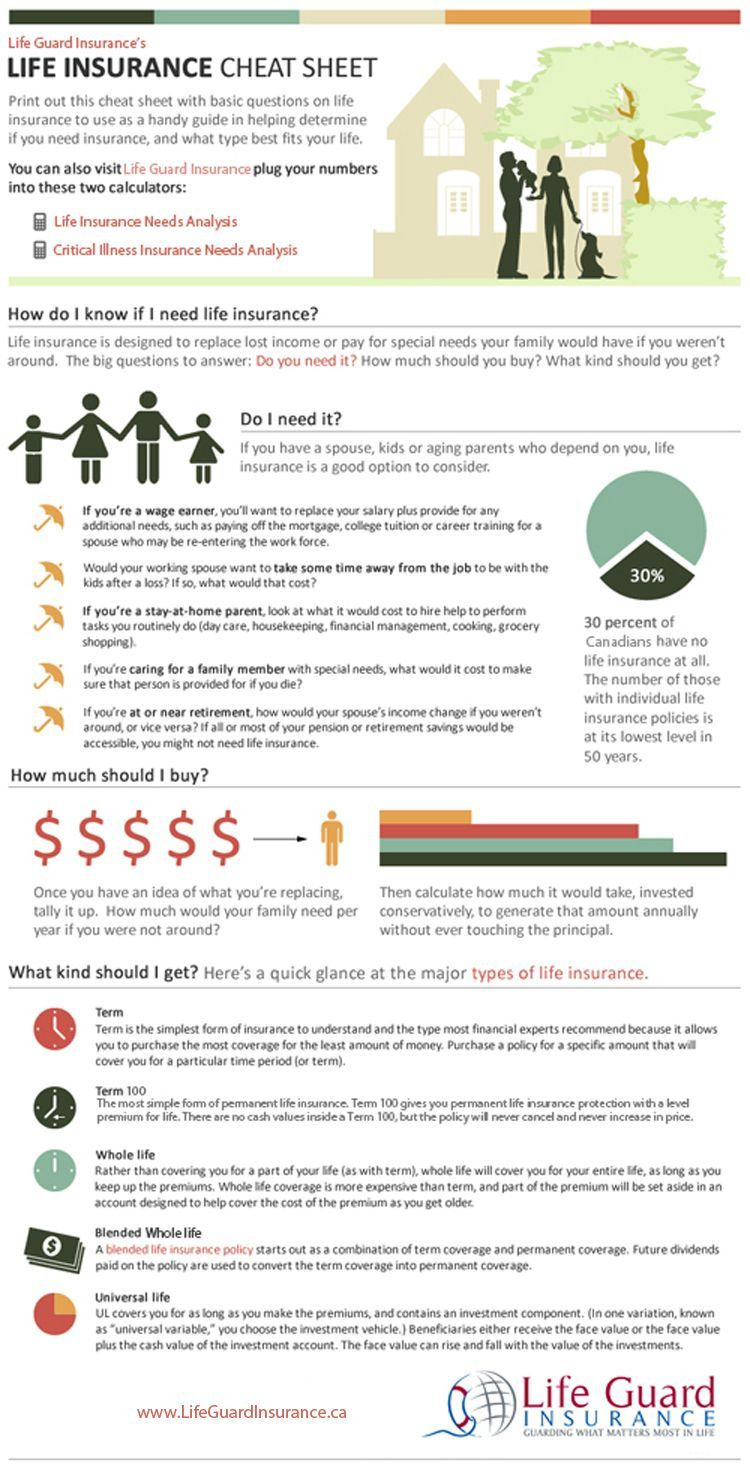 Fantastic Pics Life Insurance Cheat Sheet Infographic pertaining to sizing 750 X 1472