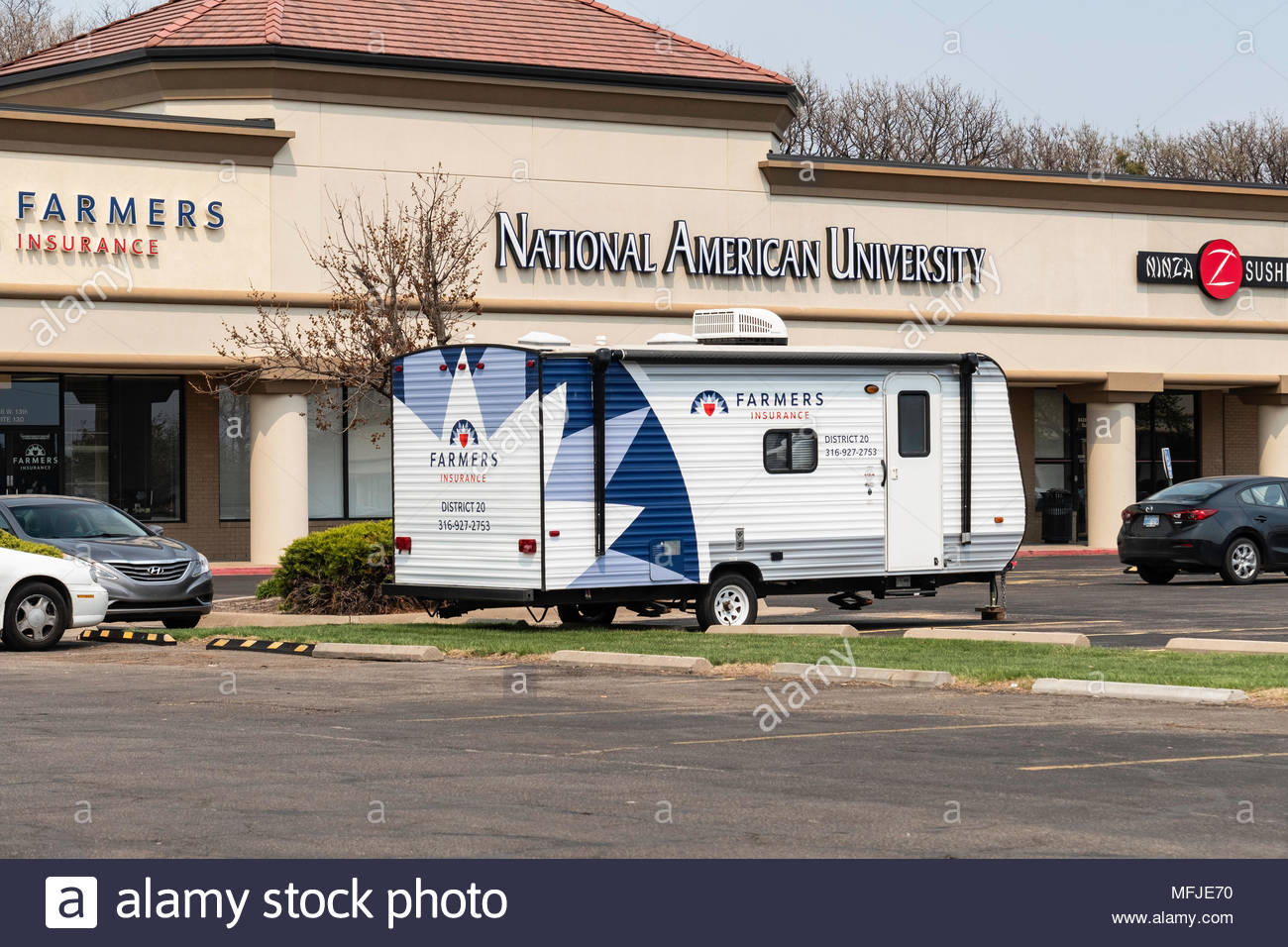 Farmers Insurance Casualty Trailer Parked Outside The inside sizing 1300 X 956