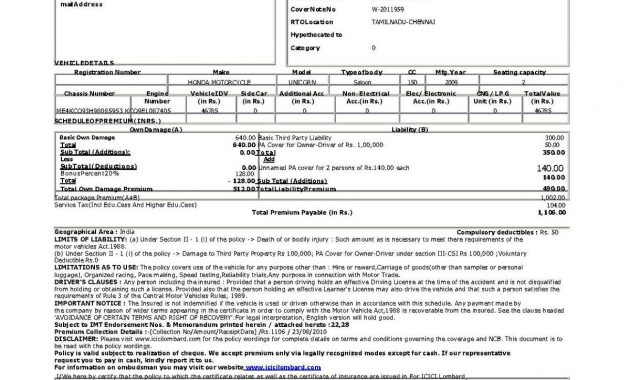 Filevehicle Insurance Certificate In Indiapdf Wikimedia regarding proportions 1200 X 1697