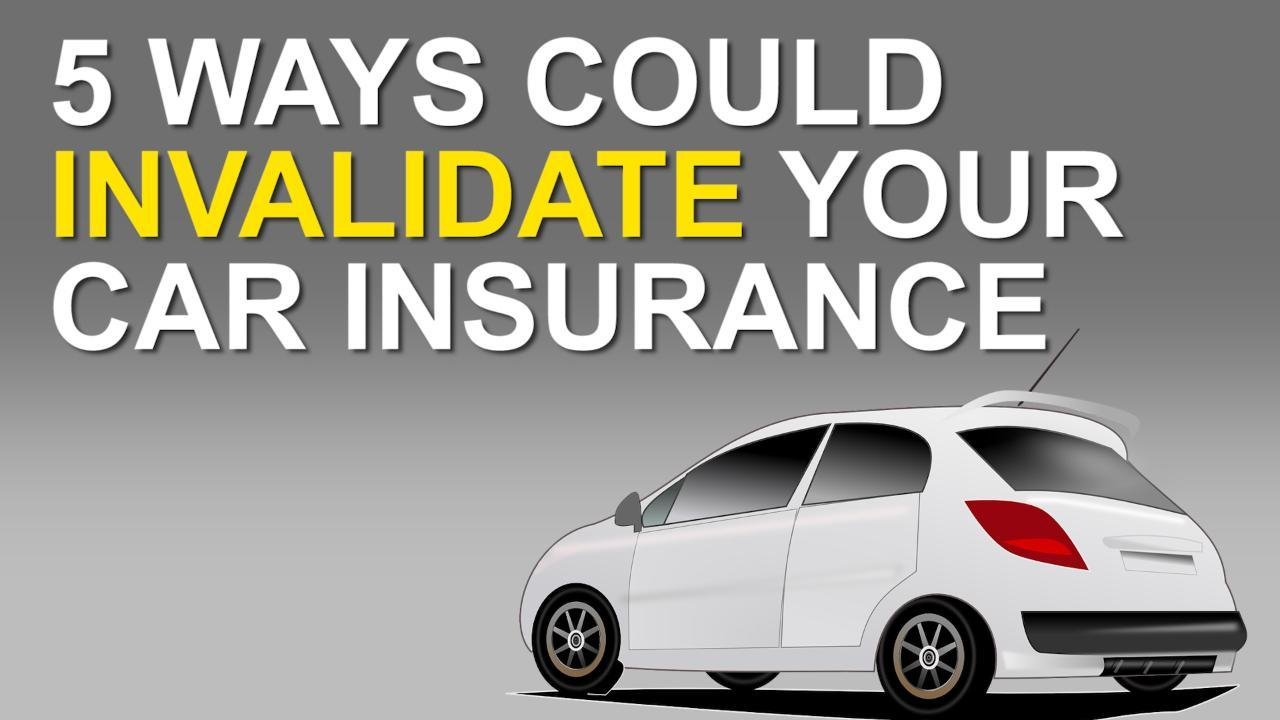 Five Ways You Could Be Invalidating Your Car Insurance within proportions 1280 X 720