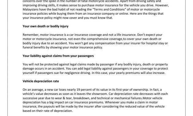 Four Things Your Motor Insurance Policy In Malaysia Wont regarding measurements 1156 X 1496