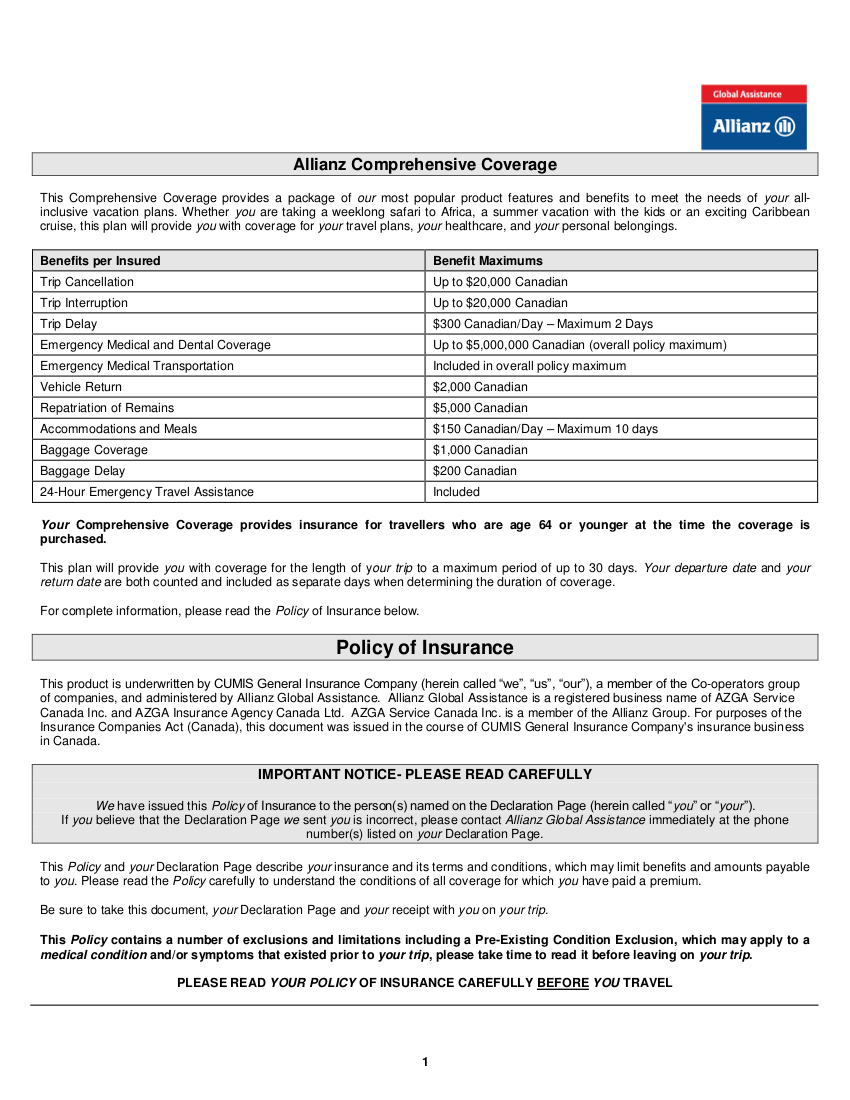 Free 14 Examples Of Insurance Policy In Pdf Examples with regard to sizing 850 X 1100