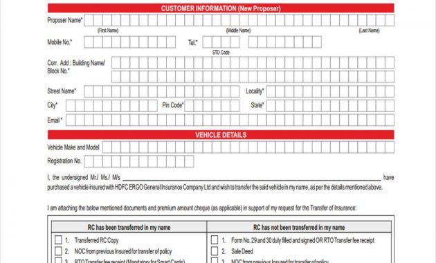 Free 6 Insurance Transfer Forms In Pdf regarding proportions 900 X 1200