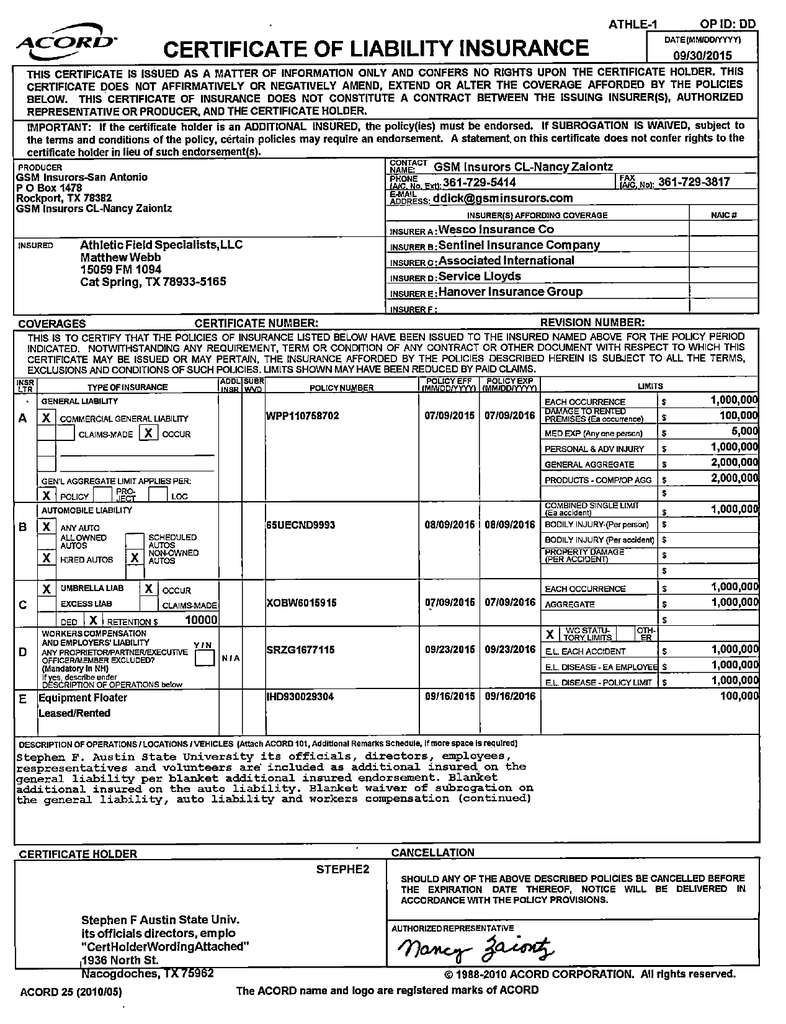 Free Certificate Of Insurance Template Sample With Examples within size 786 X 1024