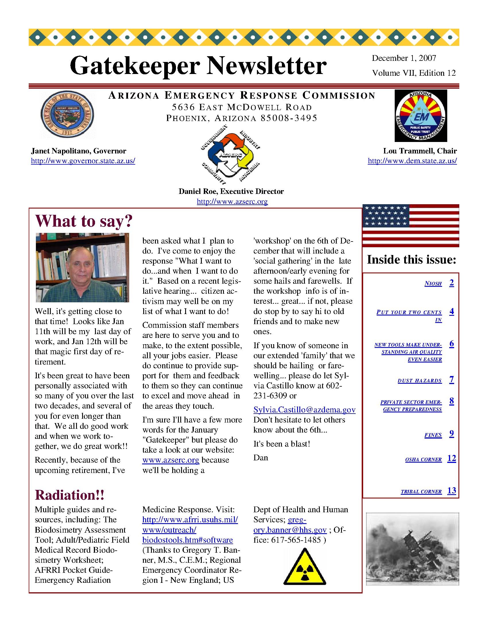 Gatekeeper Newsletter Volume Vii Edition 12 December 1 for measurements 1700 X 2200