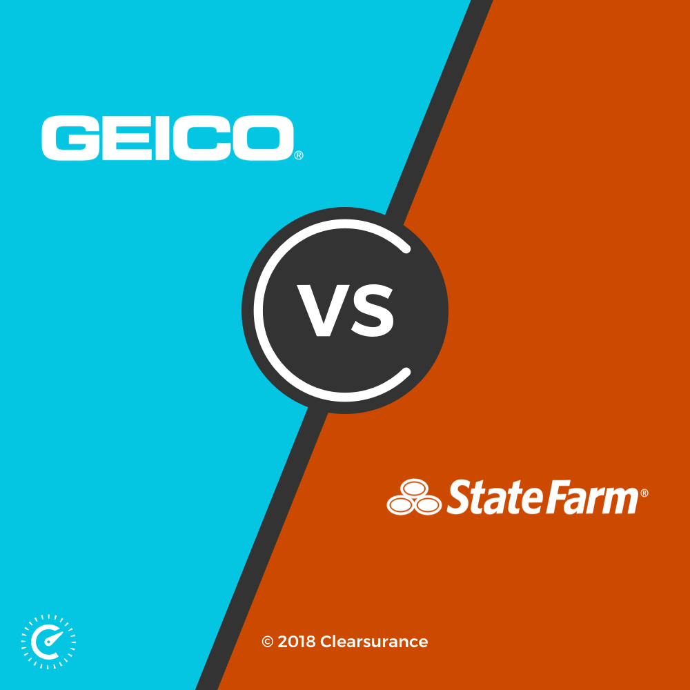 Geico Vs State Farm Consumer Ratings And Rates Clearsurance pertaining to size 1000 X 1000