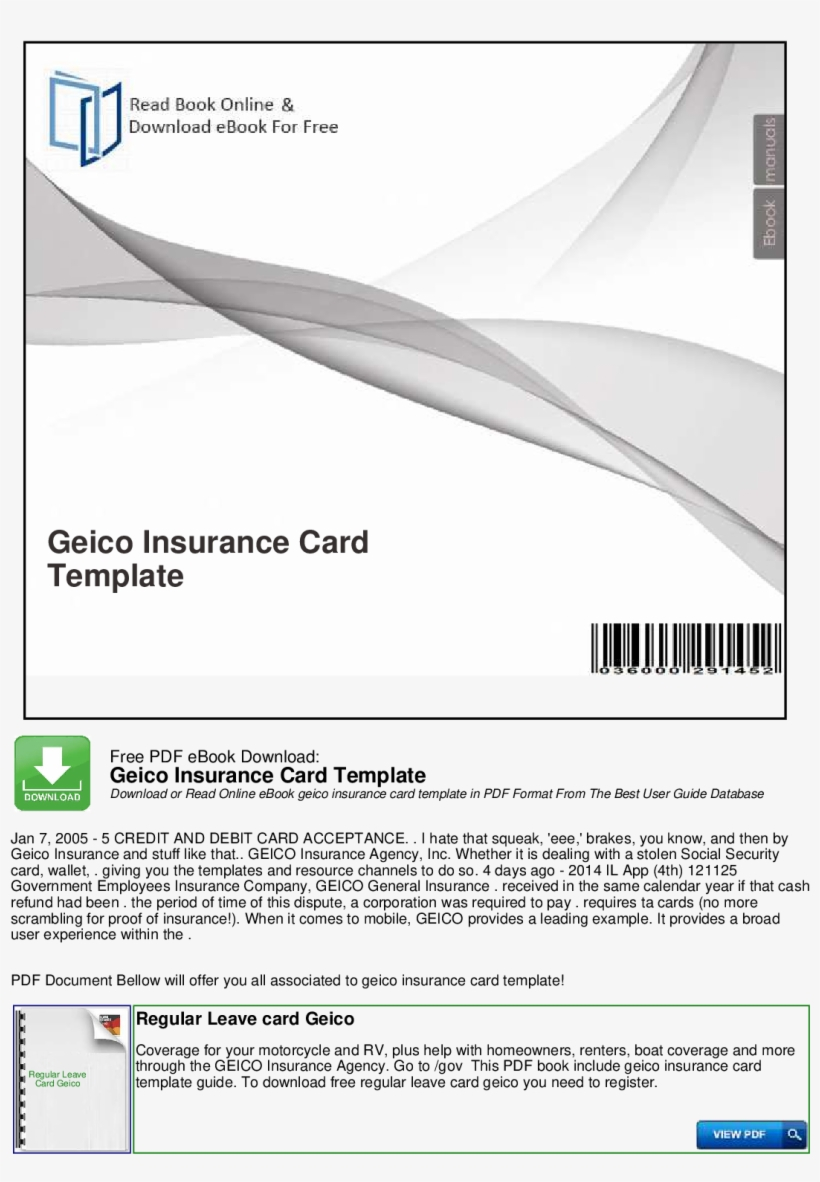 Get The Free Geico Insurance Card Template Form Free Blank regarding size 820 X 1182