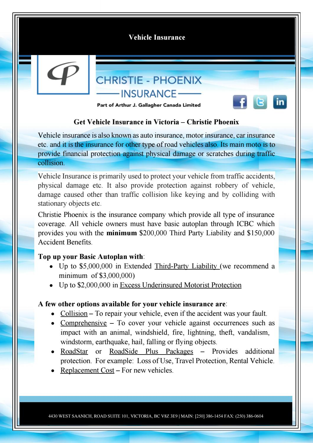 Get Vehicle Insurance In Victoria Christie Phoenix regarding size 1059 X 1497