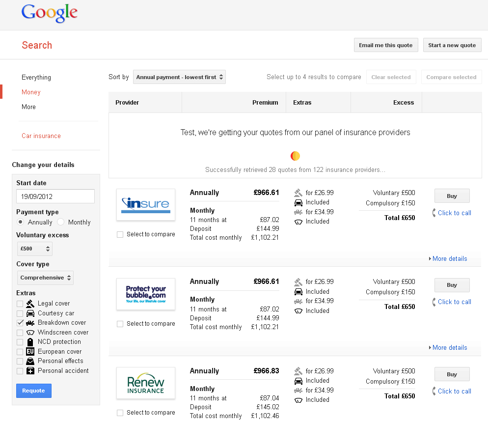 Google Launches Car Insurance Comparison Accuracast throughout proportions 994 X 857