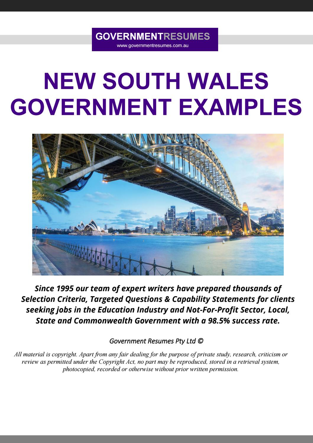 Government Examples Nsw Government 1300 Resume Issuu for sizing 1059 X 1497