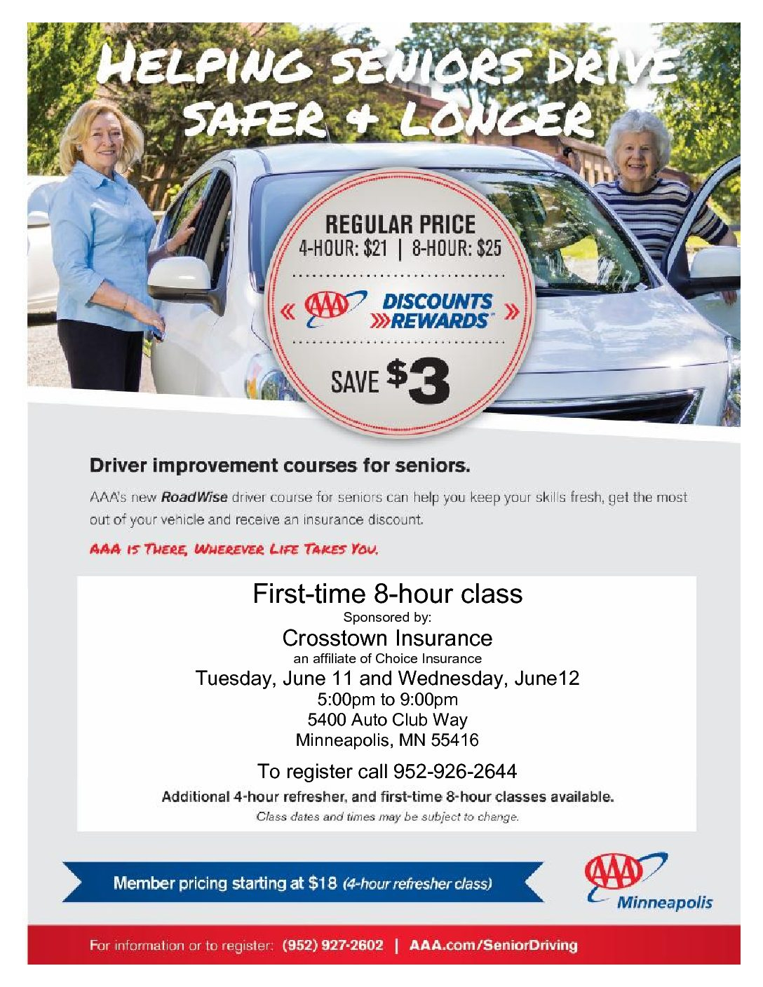 Helping Seniors Drive Safer And Longer Aaa 8 Hour Course for sizing 1088 X 1408