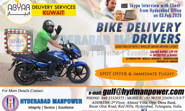 Hiring Bike Drivers Kuwait pertaining to proportions 1300 X 900