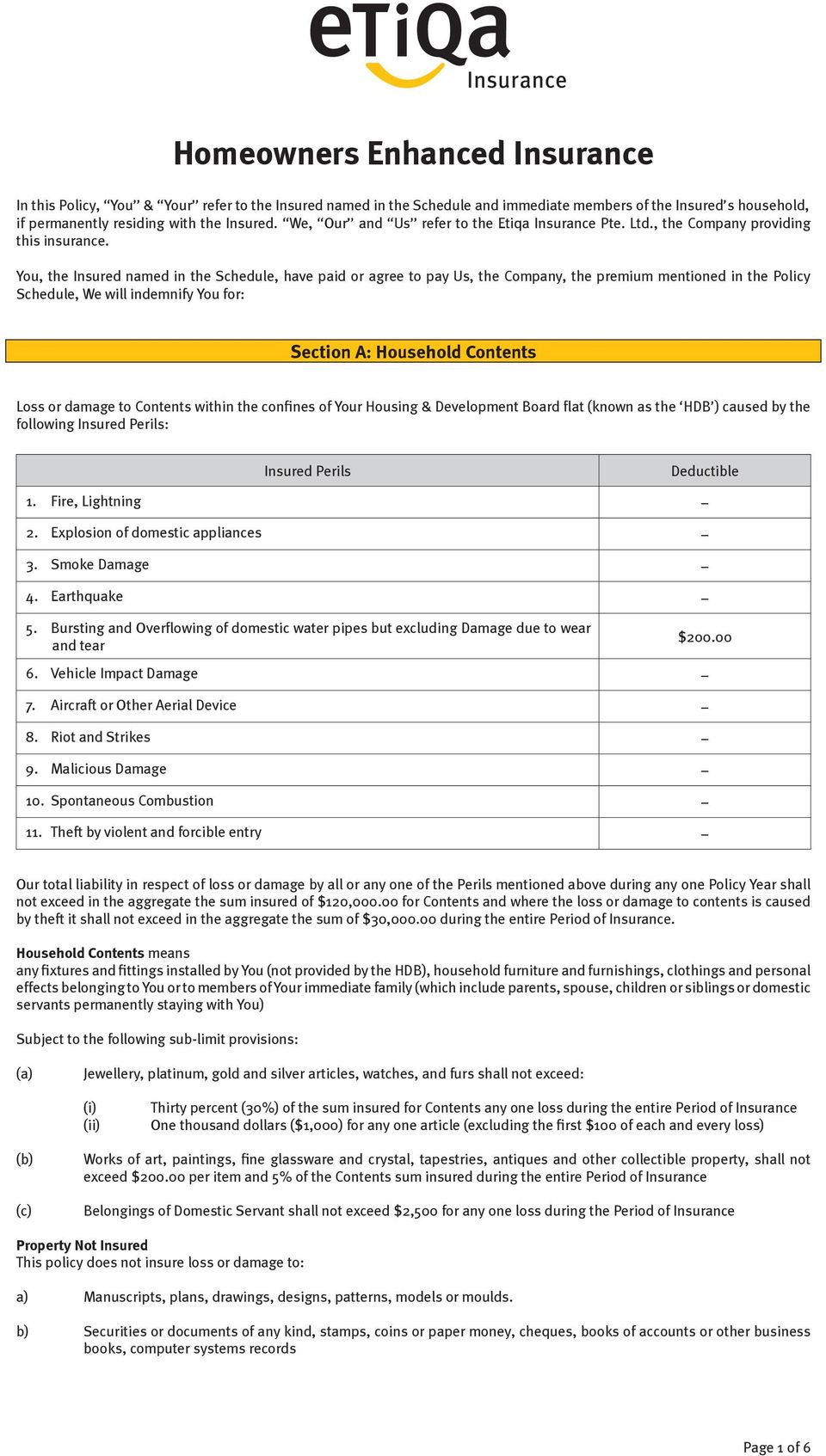 Homeowners Enhanced Insurance Pdf Free Download with sizing 960 X 1693