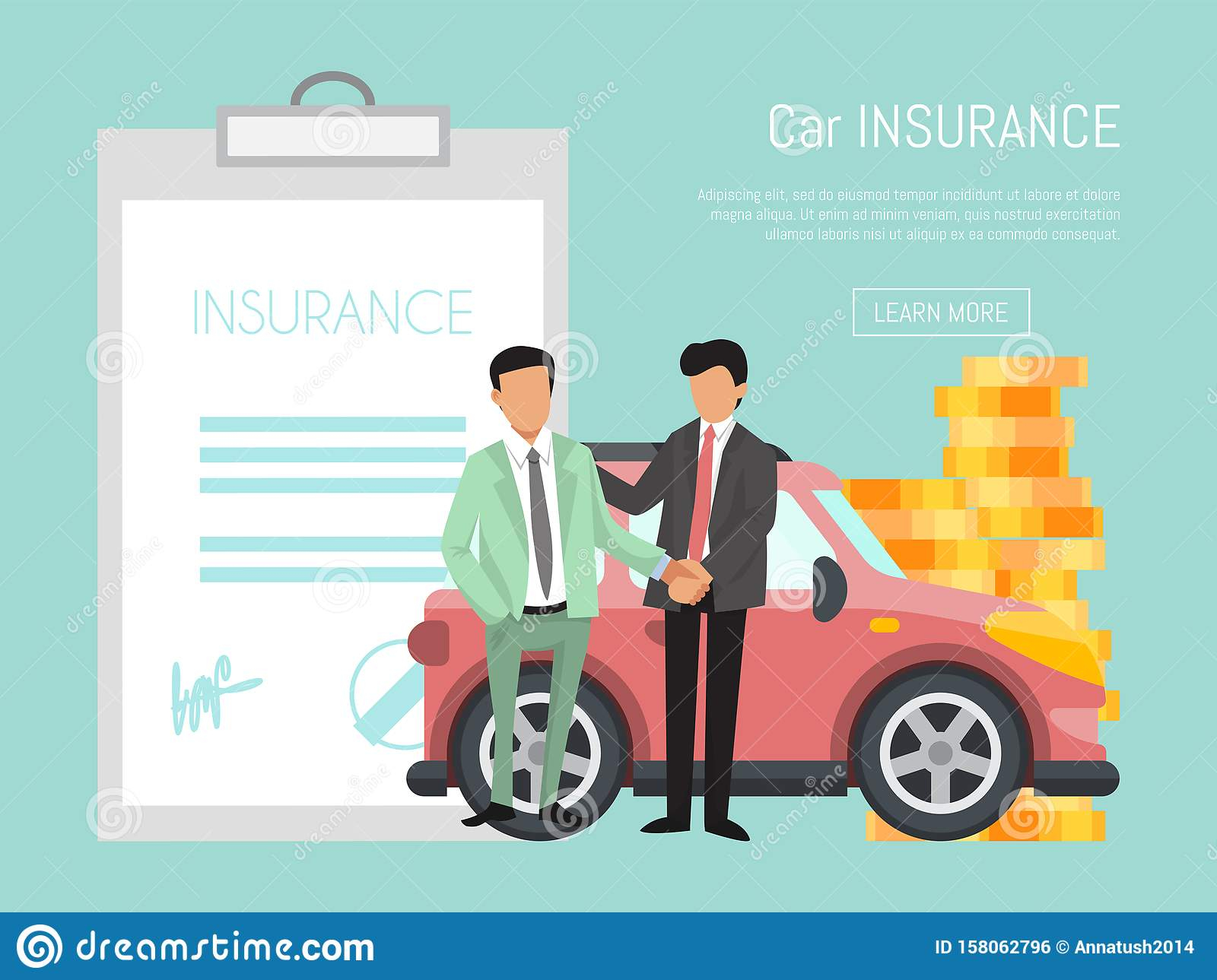 Insurance Agent And Businessman Are Shake Hands Stand On The for measurements 1600 X 1289