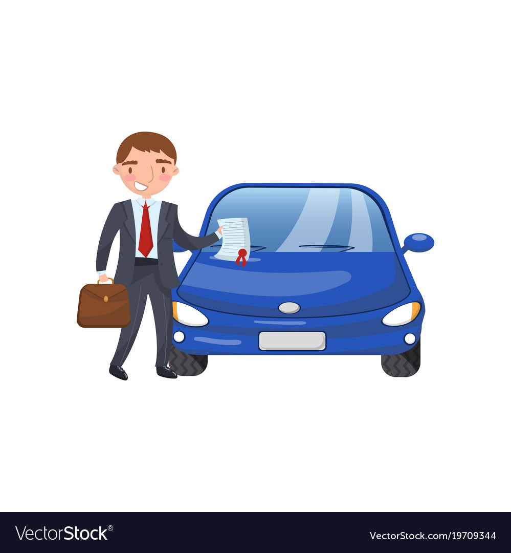 Insurance Agent Showing Paper Document Car for dimensions 999 X 1080