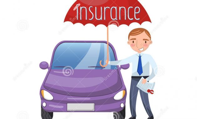 Insurance Agent Standing With Umbrella Protecting Car Auto pertaining to size 1300 X 1390