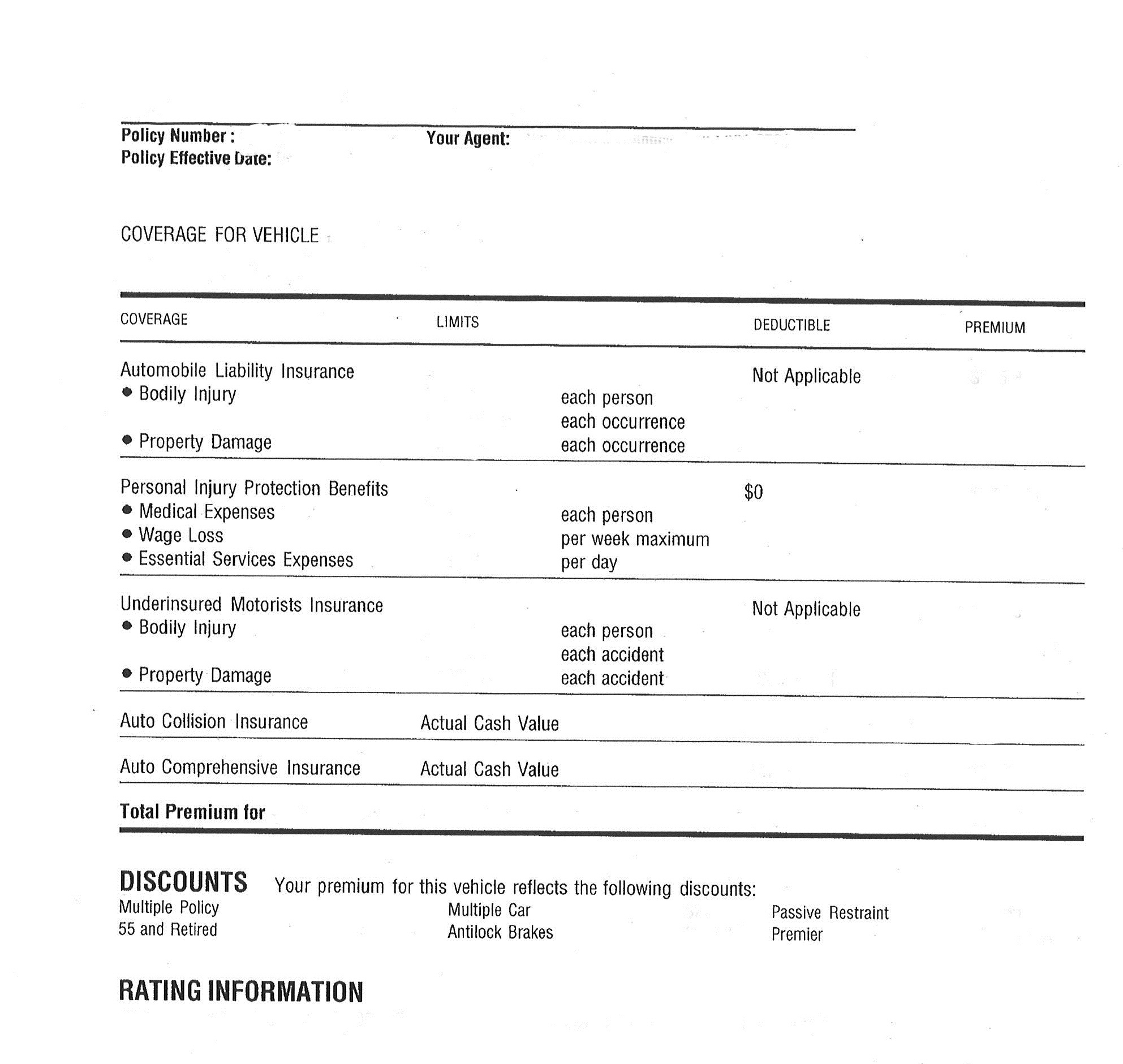 Insurance Auto Insurance Declaration Page Pdf for measurements 1985 X 1881