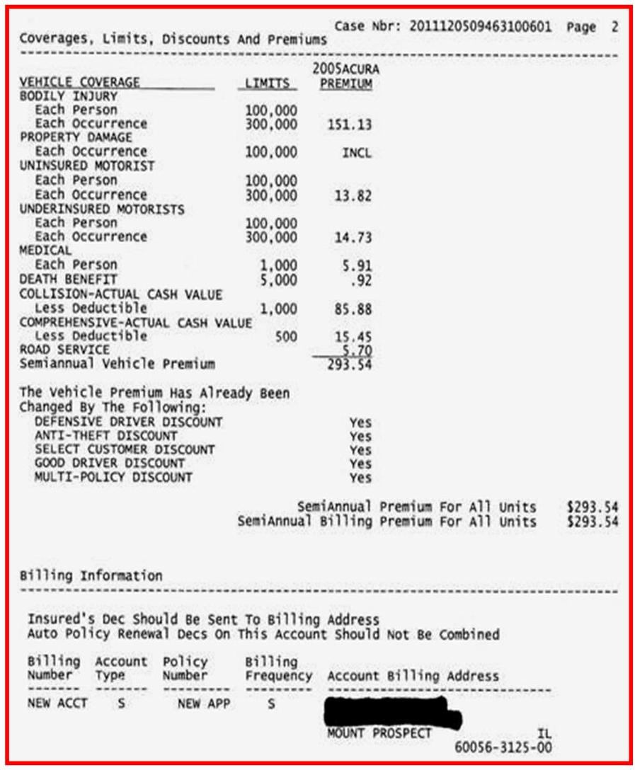 Insurance Car Insurance Declaration Page in proportions 897 X 1088