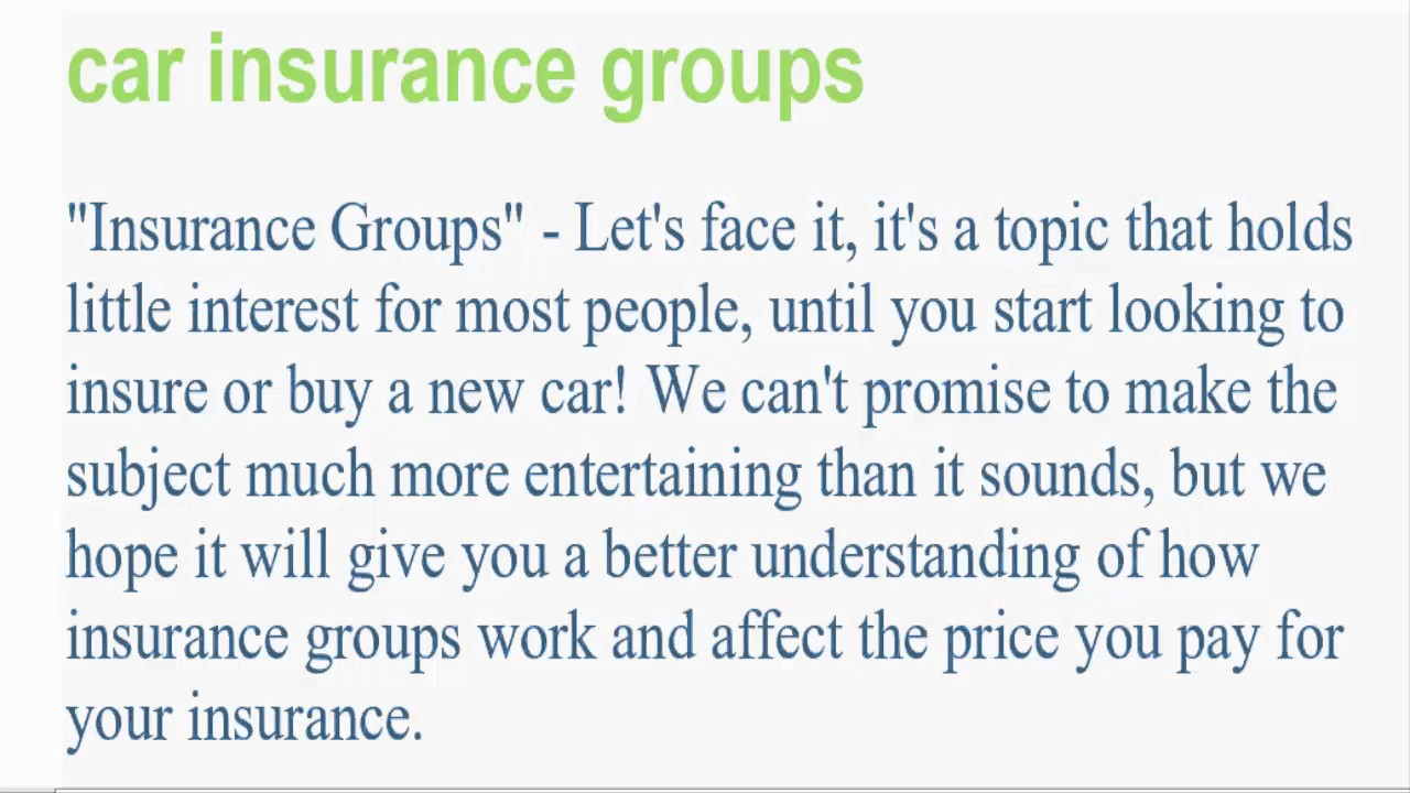 Insurance Car Insurance Groups for measurements 1280 X 720