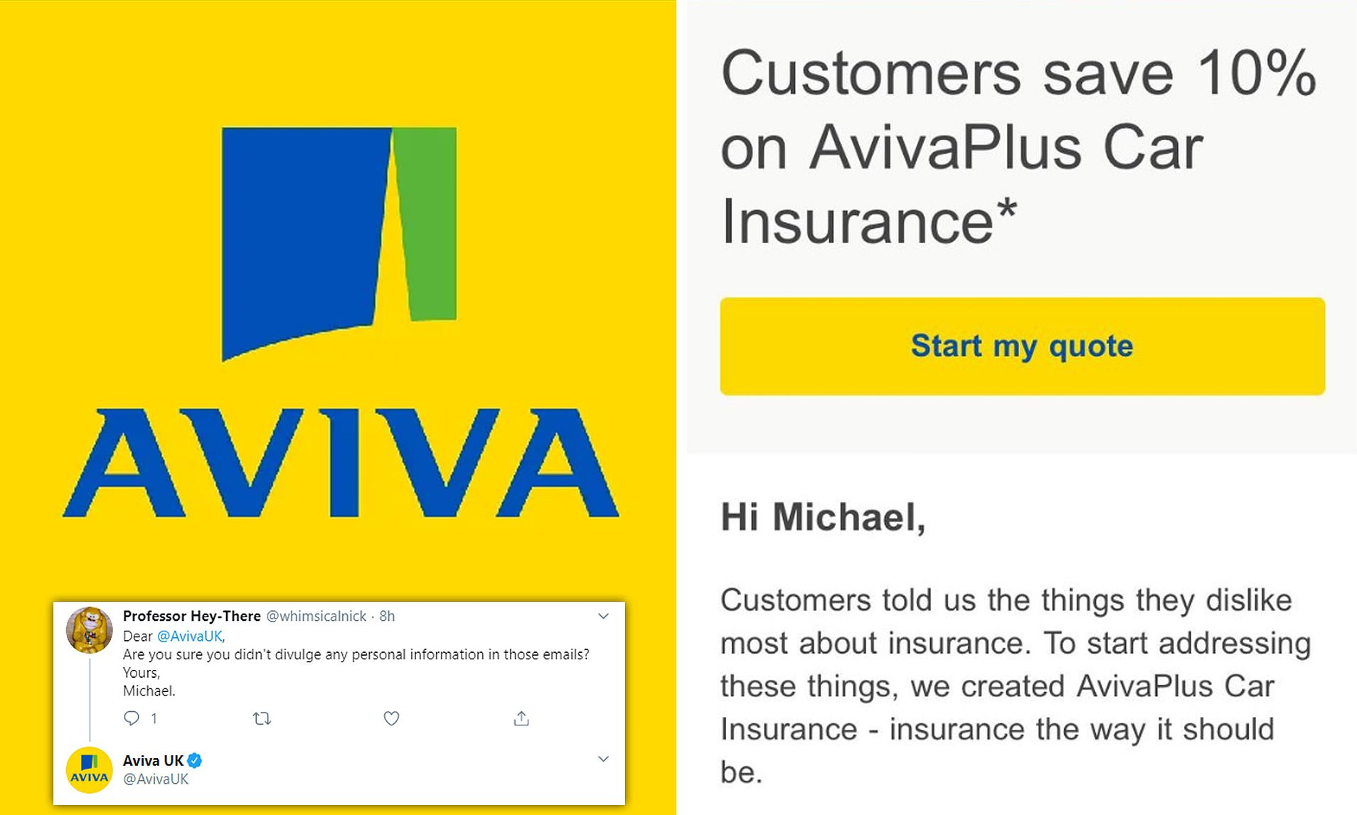 Insurer Aviva Apologises To Thousands Of Customers After for dimensions 1908 X 1146