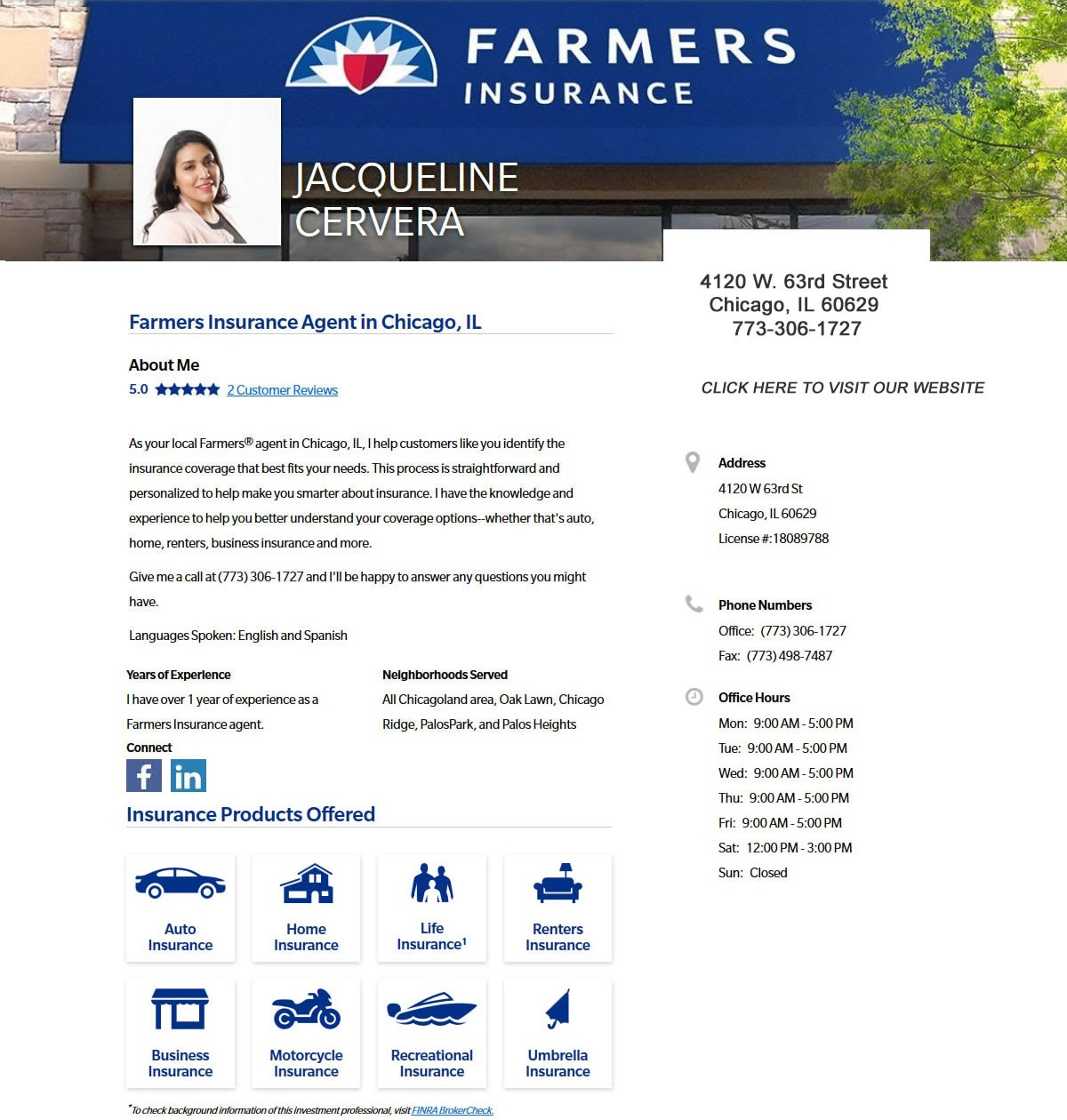 Jacqueline Cervera Farmers Insurance 60629 The Best pertaining to dimensions 1200 X 1260