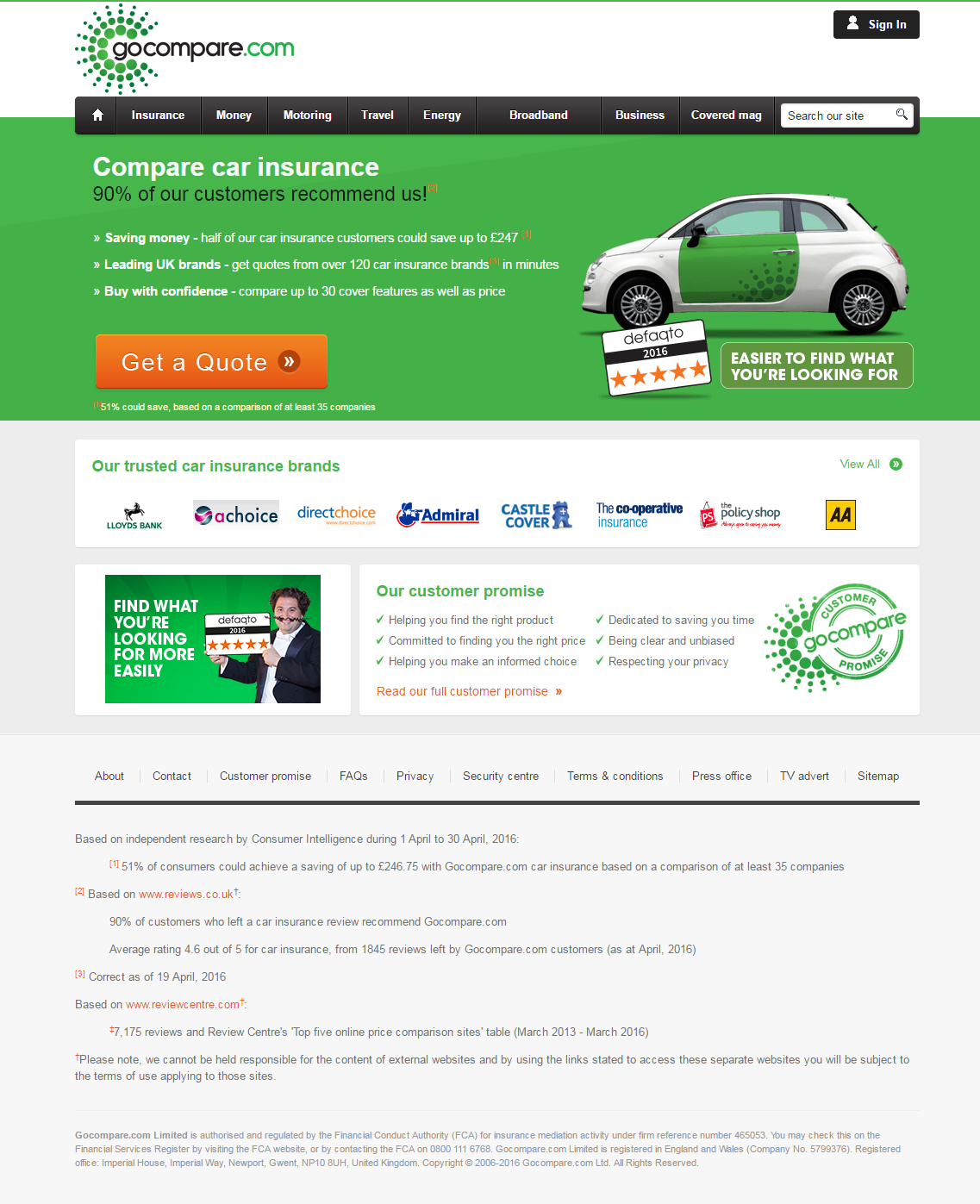 Landing Page Head To Head Car Insurance Search Star within size 1137 X 1397