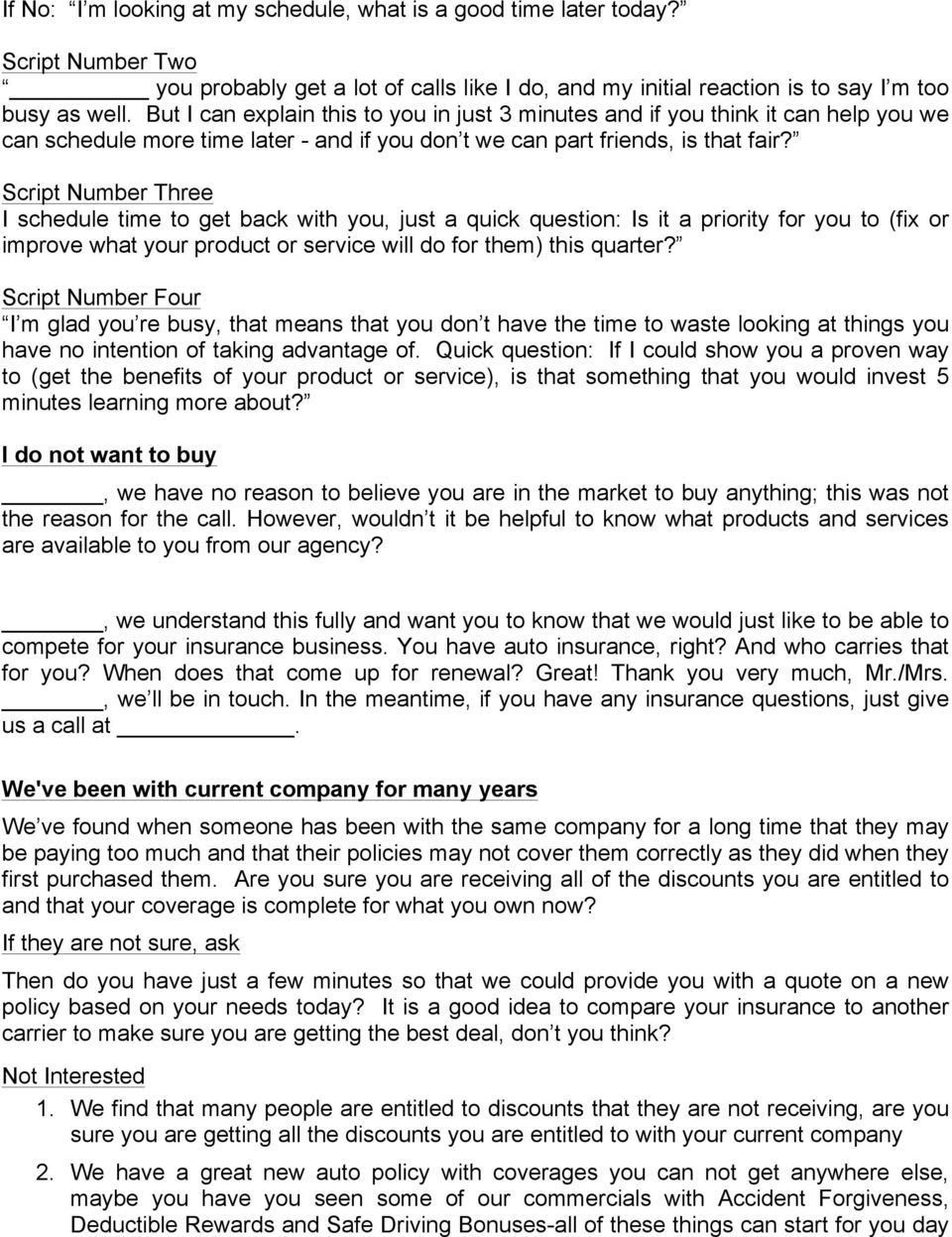 Life Health And Annuity Scripts Overcoming Objections inside sizing 960 X 1247