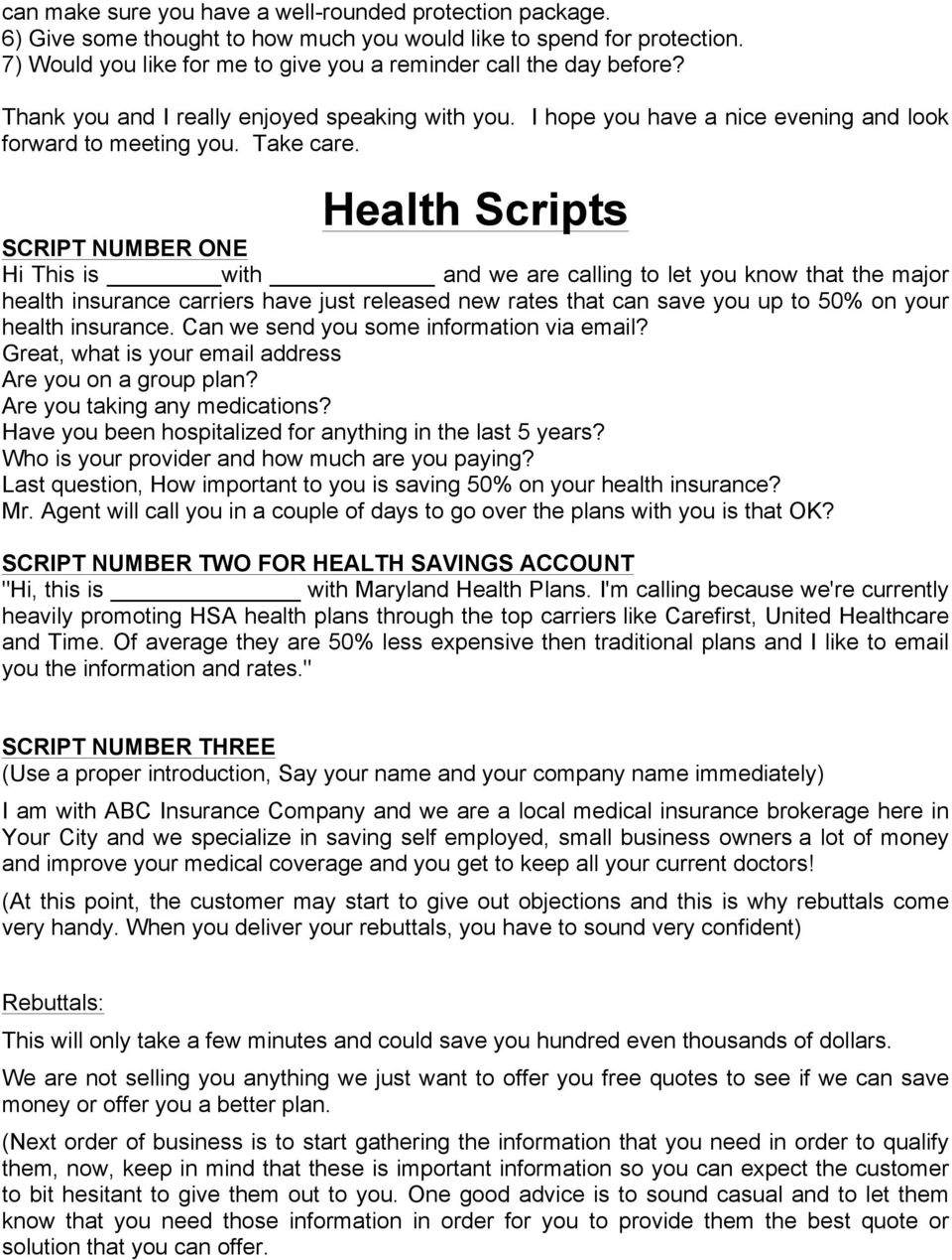 Life Health And Annuity Scripts Overcoming Objections with regard to dimensions 960 X 1269