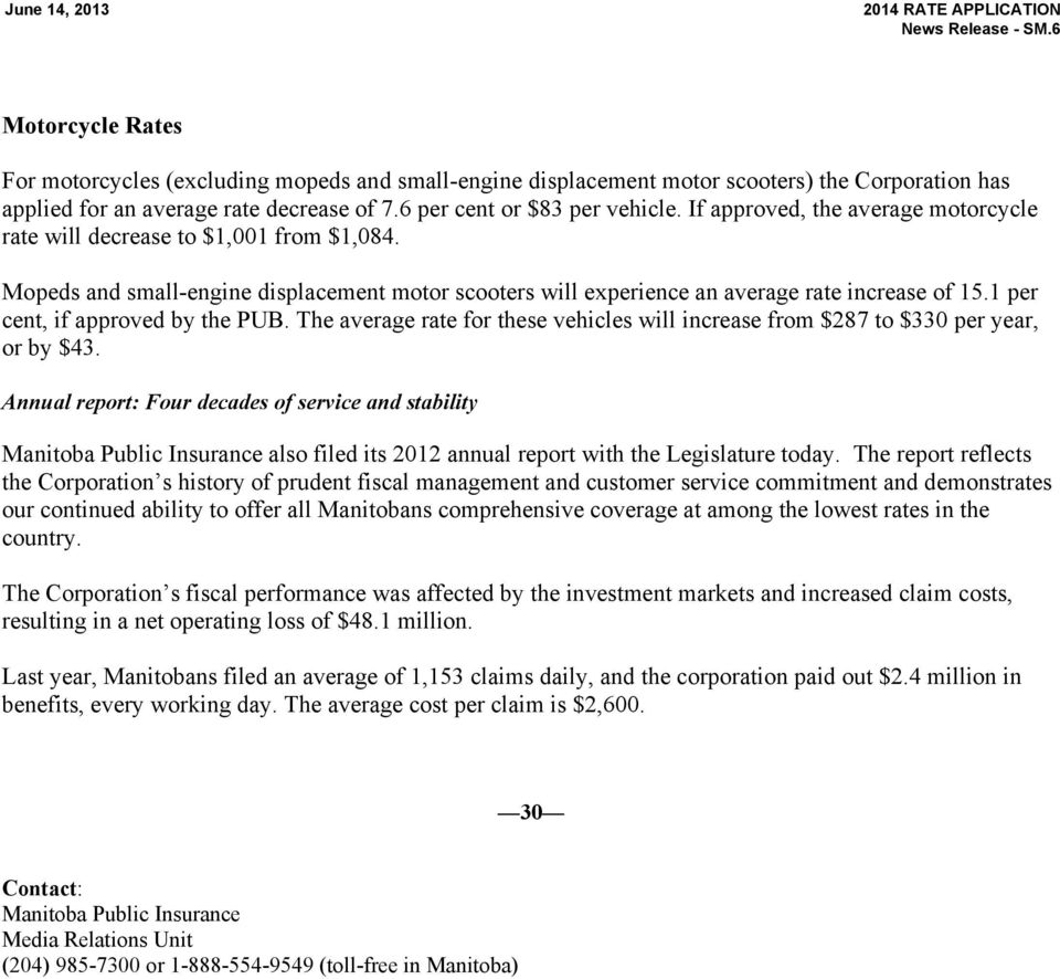 Manitoba Public Insurance Applies For 18 Overall Rate in measurements 960 X 886