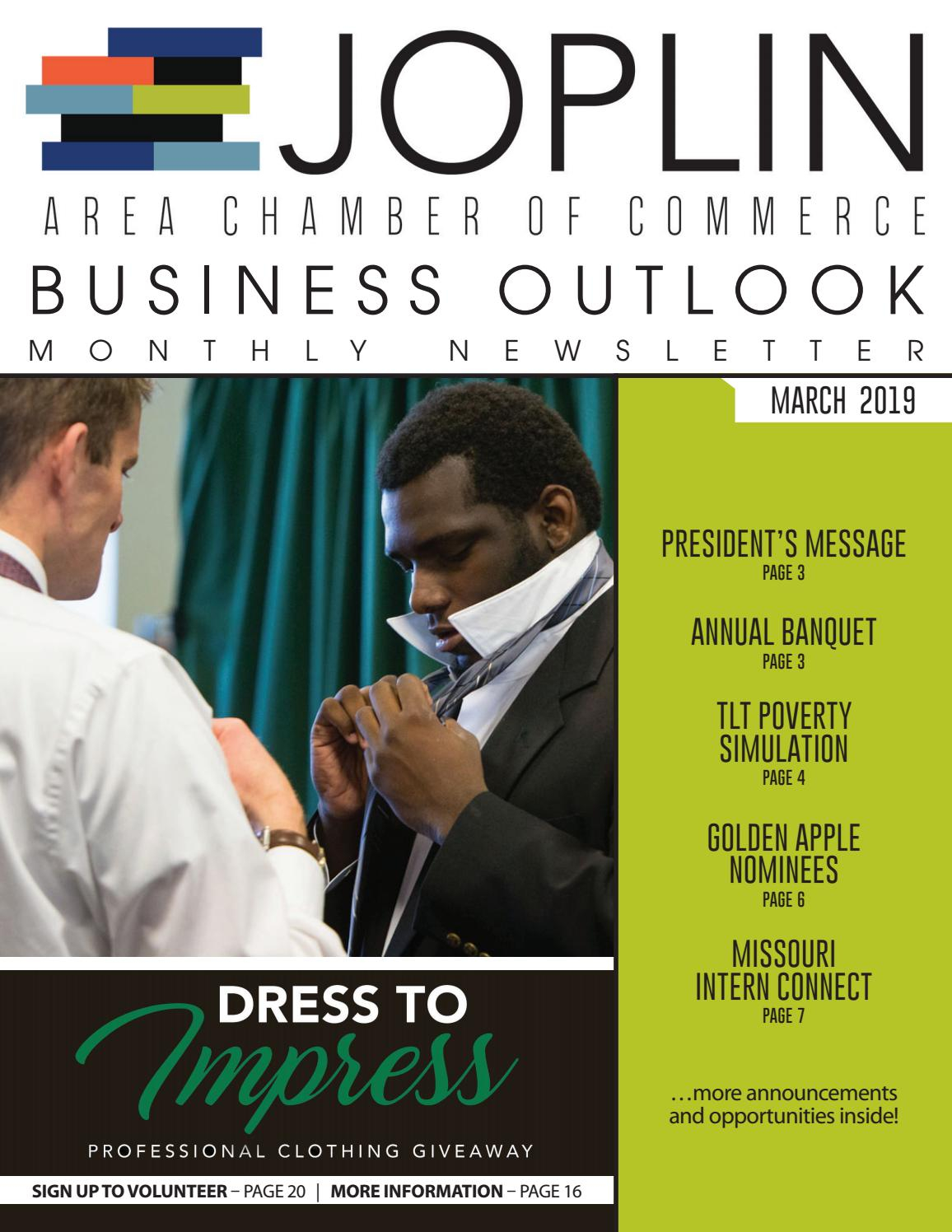 March 2019 Business Outlook Joplin Area Chamber Of in measurements 1156 X 1496