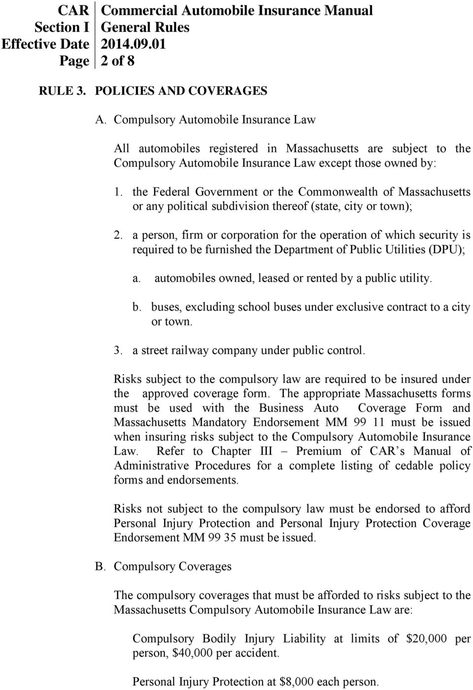 Massachusetts Commercial Automobile Insurance Manual Pdf intended for measurements 960 X 1399