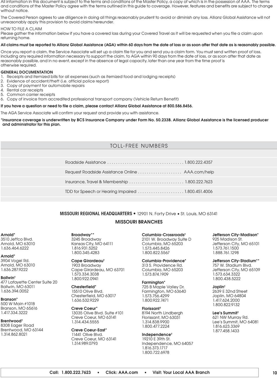 Member Guide 16 Acmo Table Of Contents Aaa Membership intended for sizing 960 X 1311