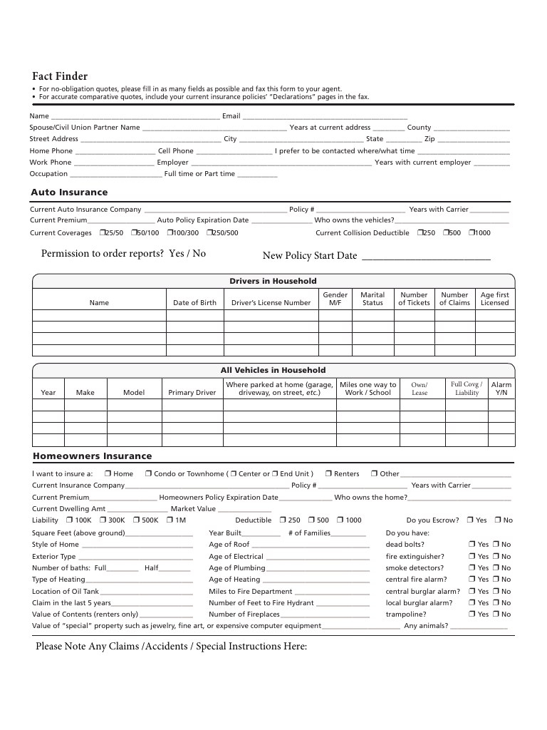 Metlife Auto Home Fact Finder 2356 Fact Finder E regarding proportions 768 X 1024