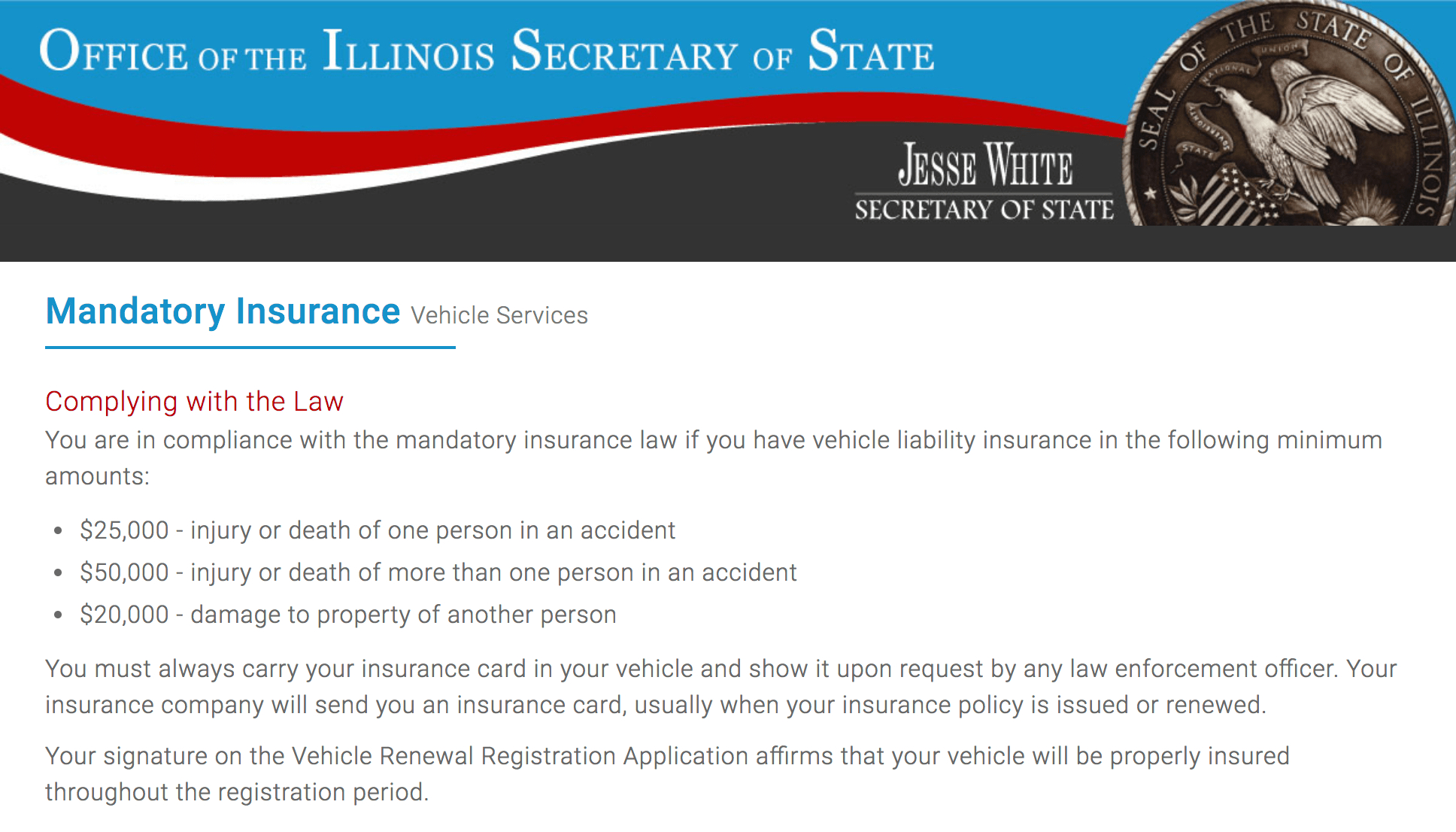 Minimum Car Insurance Requirements In Chicago Il Injury with regard to measurements 1936 X 1106