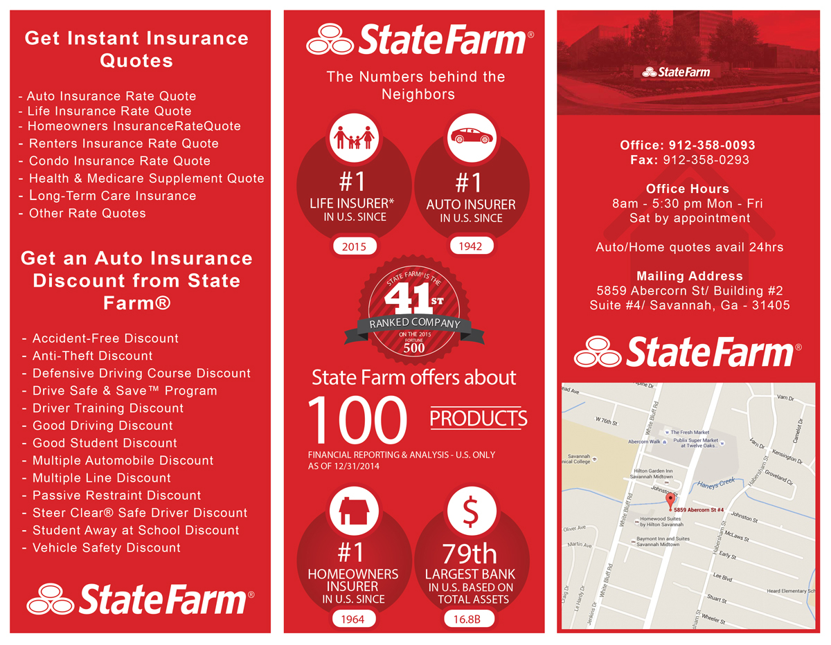 Modern Elegant Insurance Flyer Design For State Farm throughout size 1200 X 932