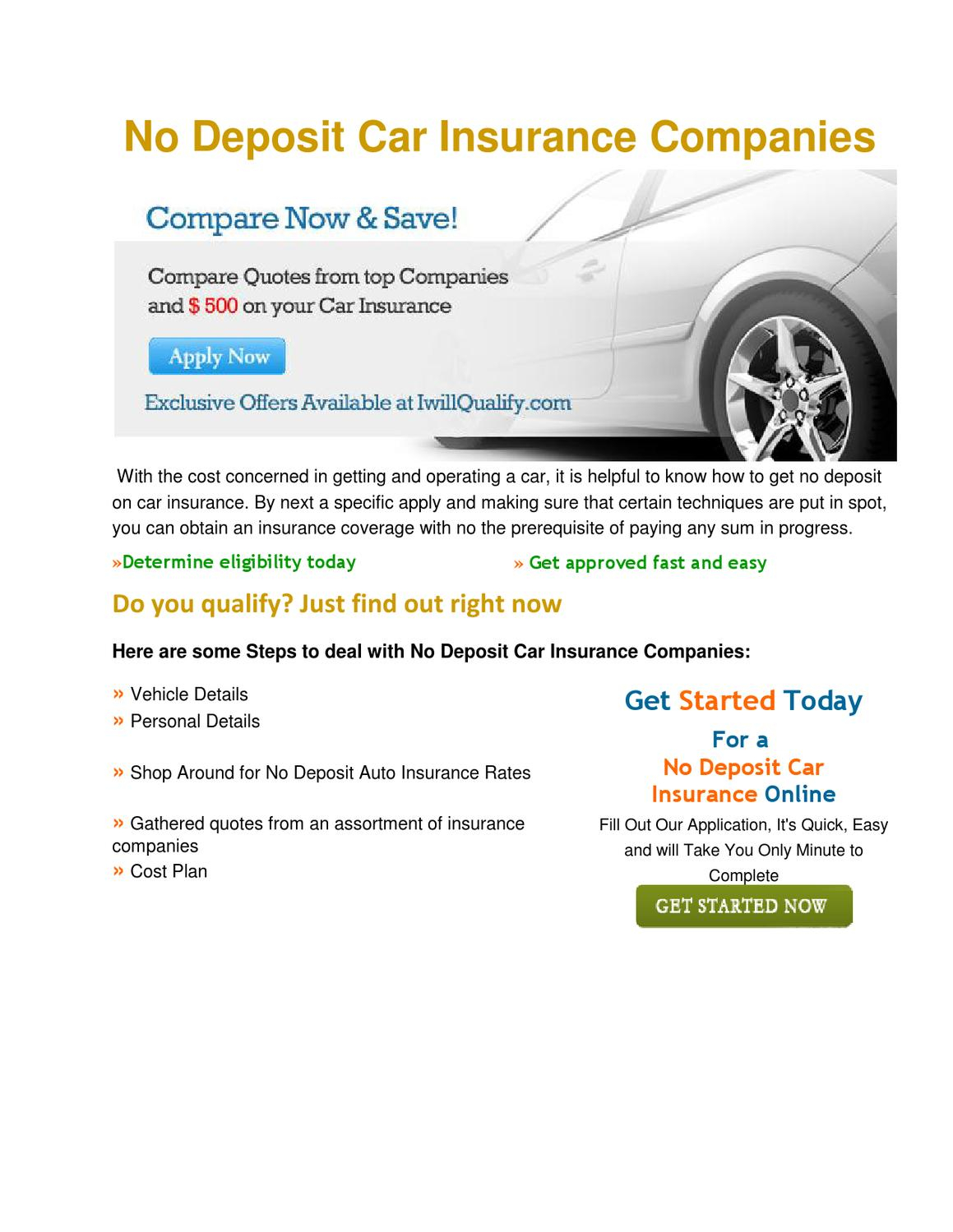 Monthly Car Insurance With No Deposit Jacks Smith Issuu throughout measurements 1159 X 1499