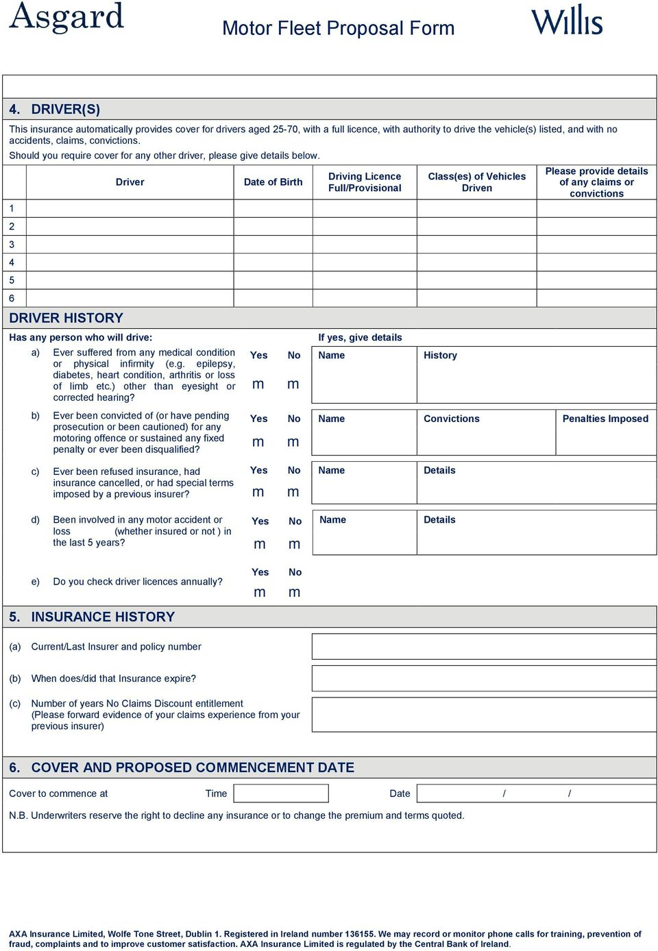 Motor Fleet Proposal Form Pdf Free Download intended for dimensions 960 X 1388