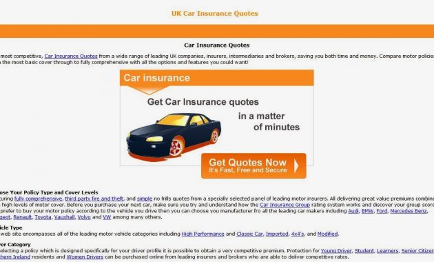 Motor Insurance Quotes Uk Car Insurance Quotes inside proportions 1573 X 684