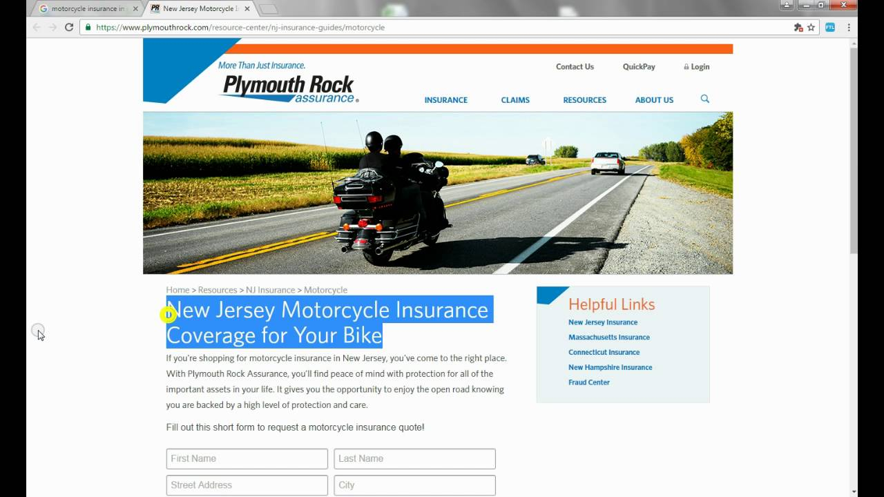 Motorcycle Insurance In New Jersey for proportions 1280 X 720