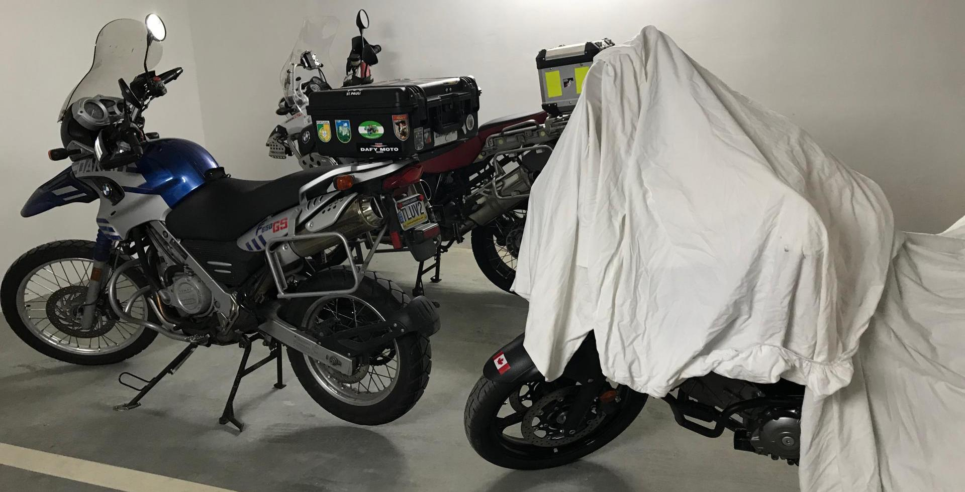 Motorcycle Storage with measurements 1920 X 980