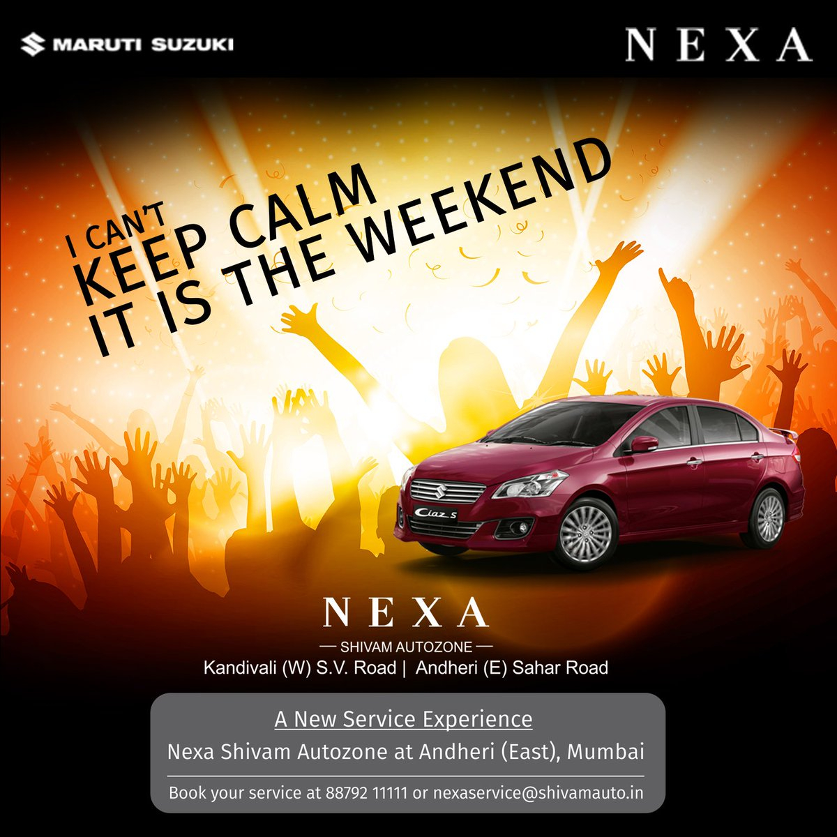 Nexa Shivam Autozone On Twitter The Weekend Beckons Shed for sizing 1200 X 1200