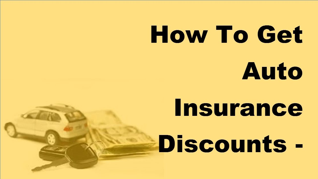 Obtaining Automobile Insurance Discounts The Easiest Way within sizing 1280 X 720