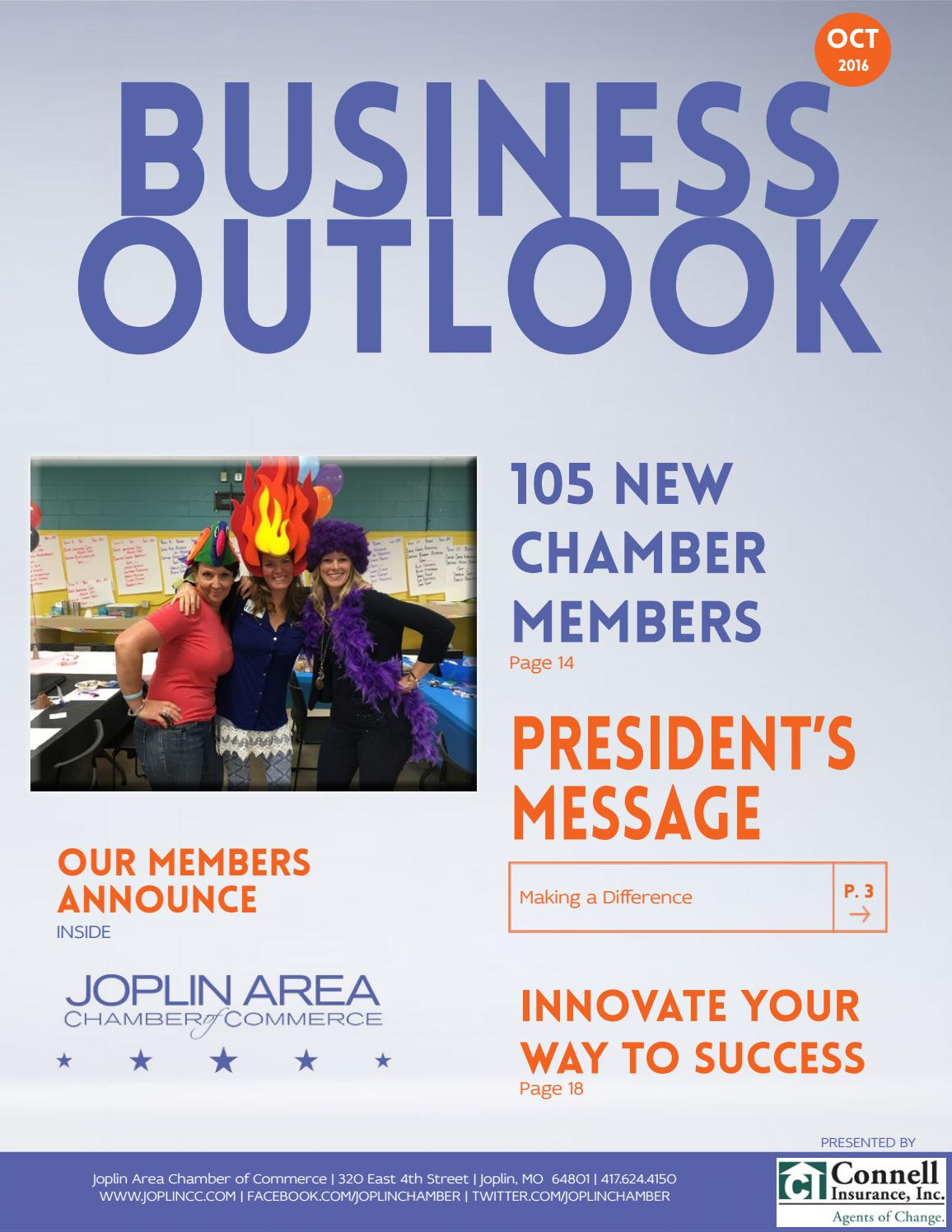 October 2016 Business Outlook Joplin Area Chamber Of with regard to proportions 1156 X 1496